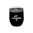 16oz Black Stainless Steel Stemless Tumbler, MLB American League Champs 2025, Direct Print, Toronto Blue Jays