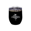 16oz Black Stainless Steel Stemless Tumbler, MLB American League Champs 2025, Etched, Toronto Blue Jays