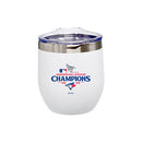 16oz White Stainless Steel Stemless Tumbler, MLB American League Champs 2025, Direct Print, Toronto Blue Jays