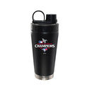 22oz Black Stainless Steel Beverage Blender Bottle, MLB American League Champs 2025, Direct Print, Toronto Blue Jays