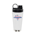 22oz White Stainless Steel Beverage Blender Bottle, MLB American League Champs 2025, Direct Print, Toronto Blue Jays