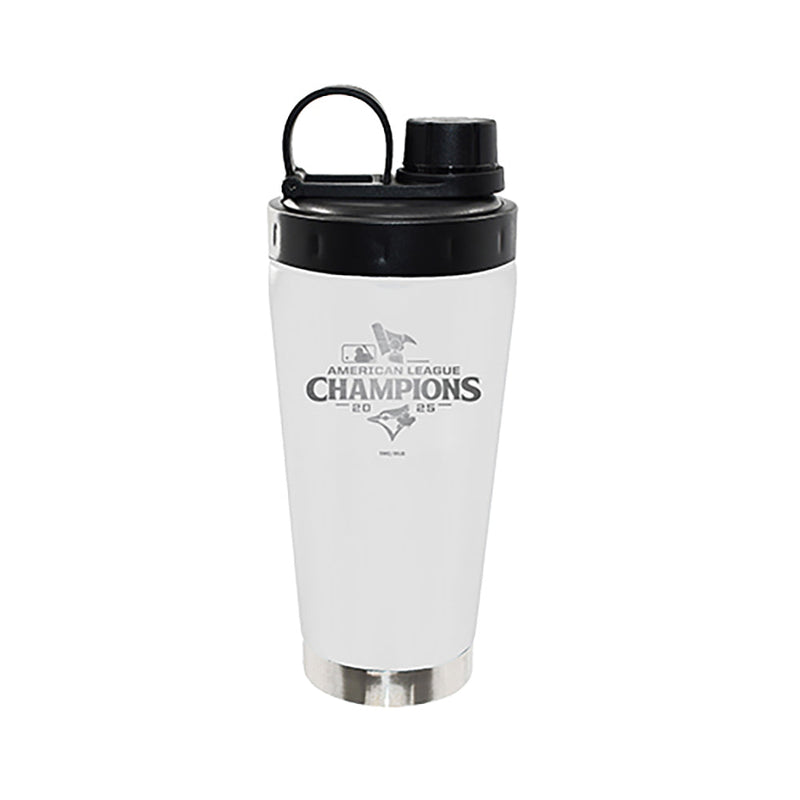22oz White Stainless Steel Beverage Blender Bottle, MLB American League Champs 2025, Etched, Toronto Blue Jays