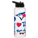 34oz Quencher, White with Loco Design | Toronto Blue Jays