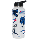  Blue Jays 34oz Bow White Quencher Water Bottle 
