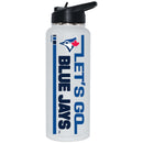 34oz White Quencher Bottle, DP, Let's Go Team Dash, Toronto Blue Jays