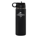 22oz Black Stainless Steel Water Bottle, MLB American League Champs 2025, Etched, Toronto Blue Jays