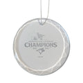 3.25in Round Glass Ornament, MLB American League Champs 2025, Etched, Toronto Blue Jays