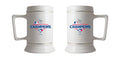 28oz White Ceramic Stein, MLB American League Champs 2025, Sublimation, Toronto Blue Jays