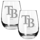 2pk 15oz Stemless Wine Glass, ETC, Tampa Bay Rays