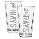2pk 16oz Pint Glass, ETC, Pinnacle Design, Tampa Bay Rays