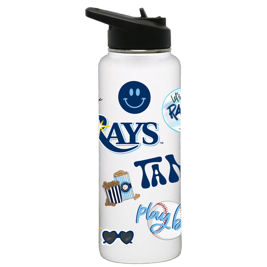34oz Quencher, White with Loco Design | Tampa Bay Rays