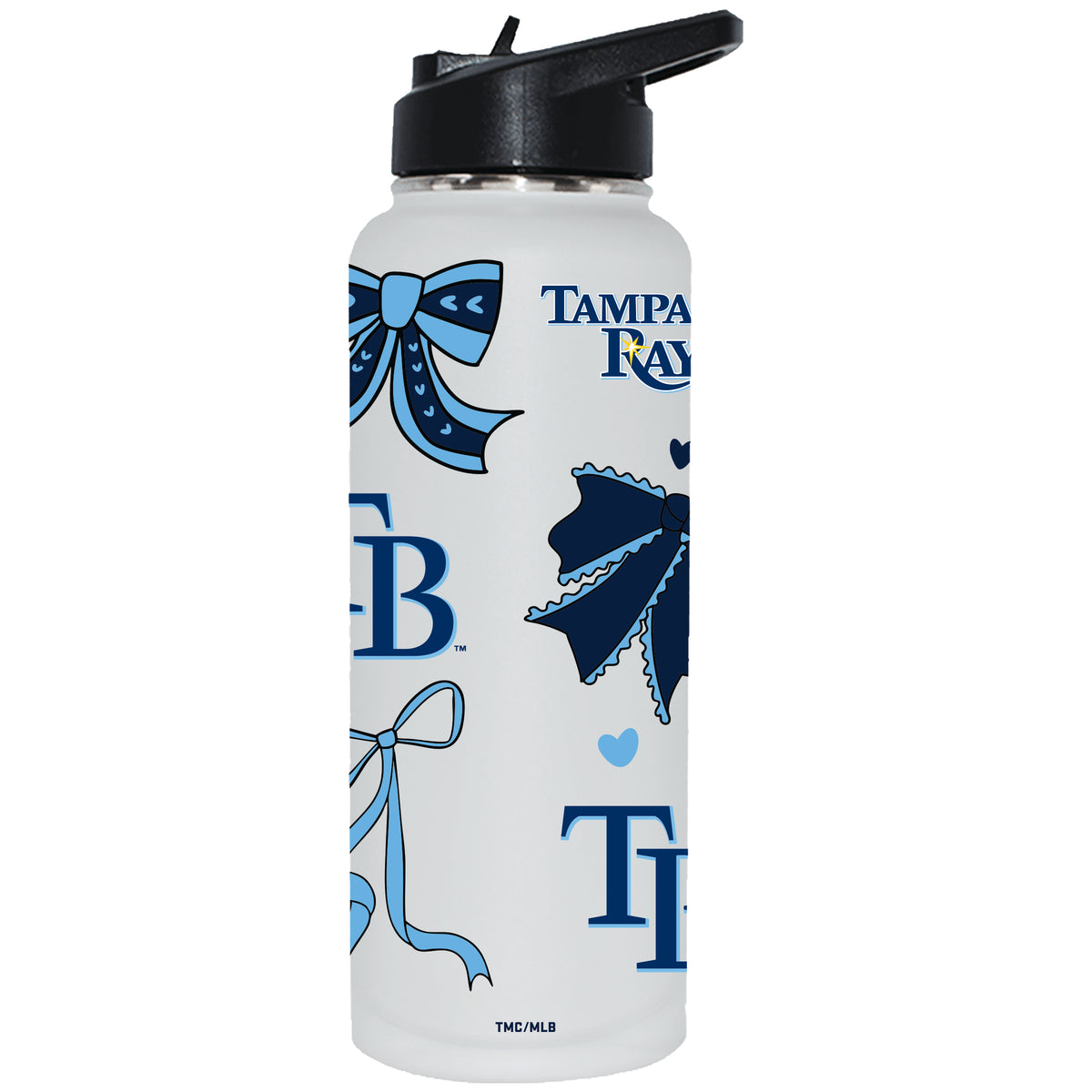  Rays 34oz Bow White Quencher Water Bottle 