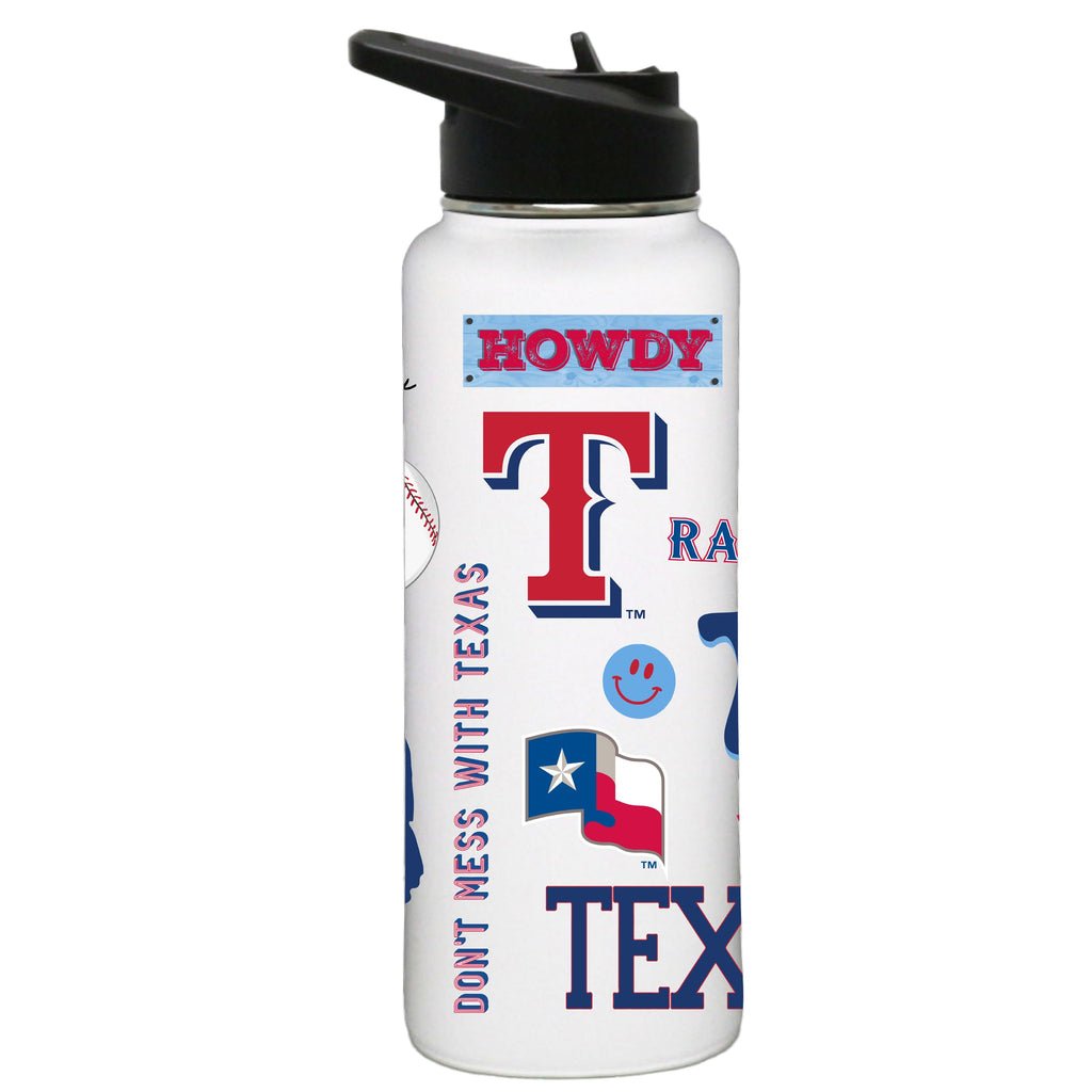 34oz Quencher, White with Loco Design | Texas Rangers