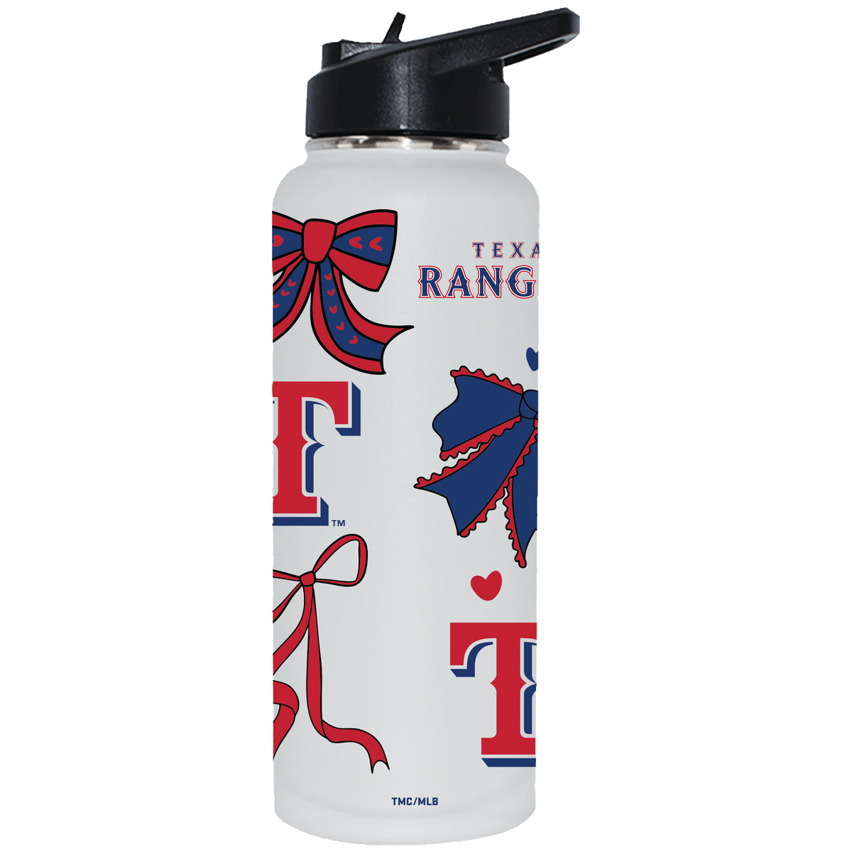  Rangers 34oz Bow White Quencher Water Bottle 