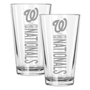 2pk 16oz Pint Glass, ETC, Pinnacle Design, Washington Nationals