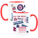2pk 15oz White Mug with Red I/C | Washington Nationals