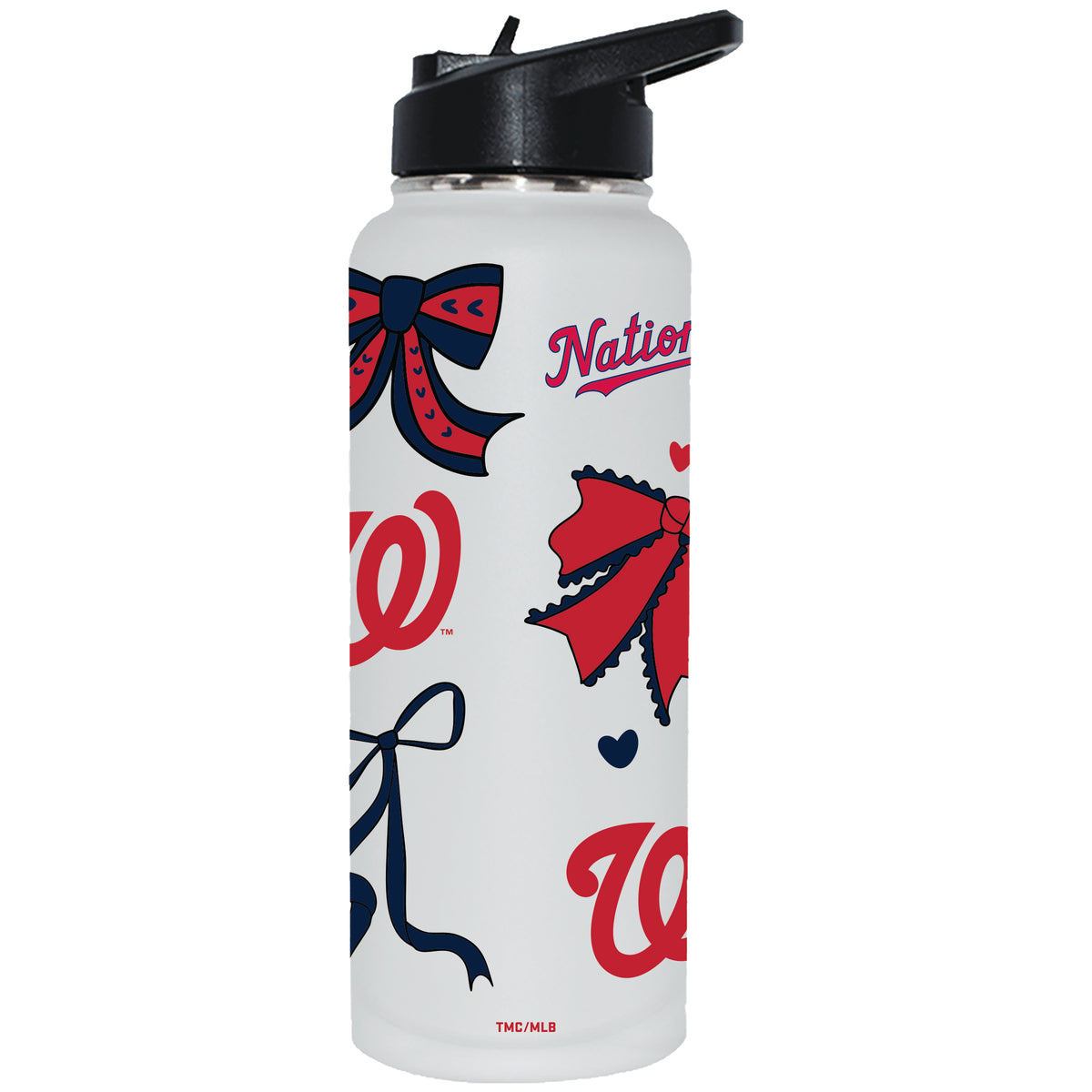  Nationals 34oz Bow White Quencher Water Bottle 
