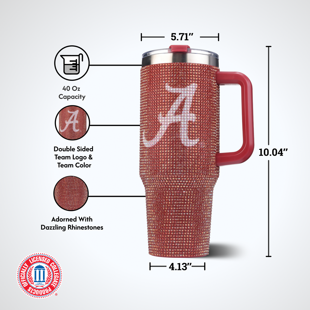 40oz TC Bling Game Tumbler w/ Vintage logo I |  University Of Alabama