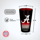 2-Pack Ombre Pint Glasses I |  University Of Alabama