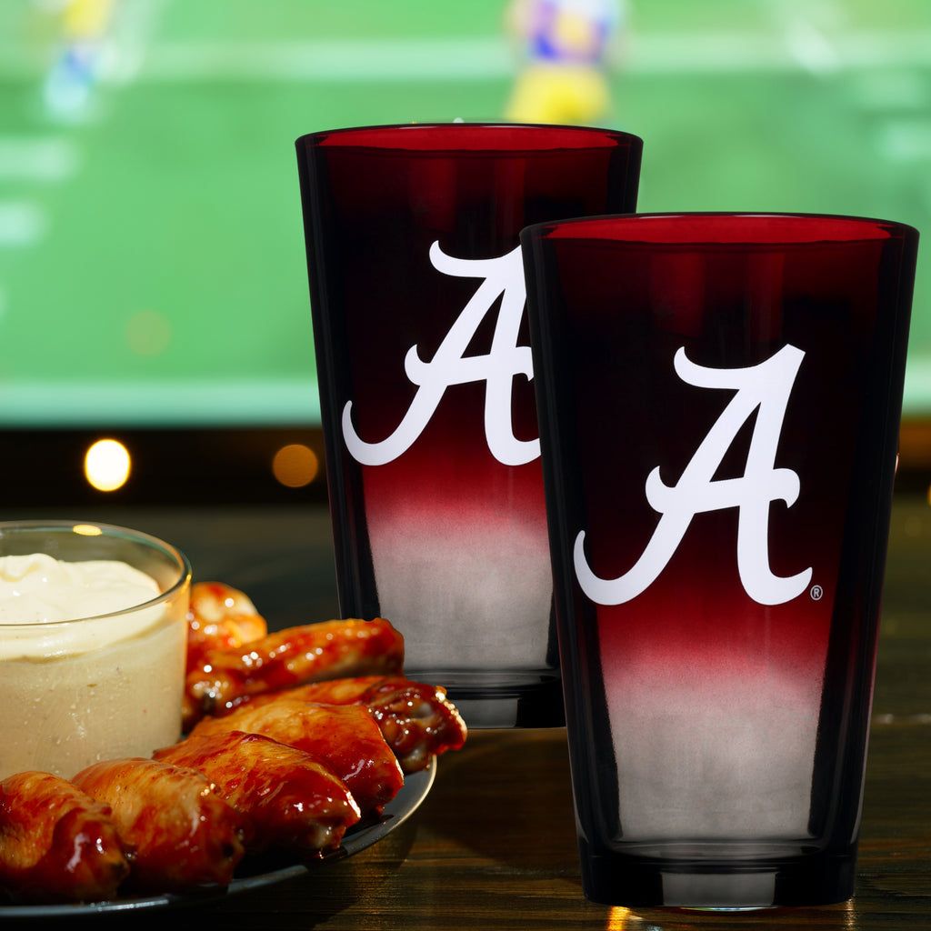 2-Pack Ombre Pint Glasses I |  University Of Alabama