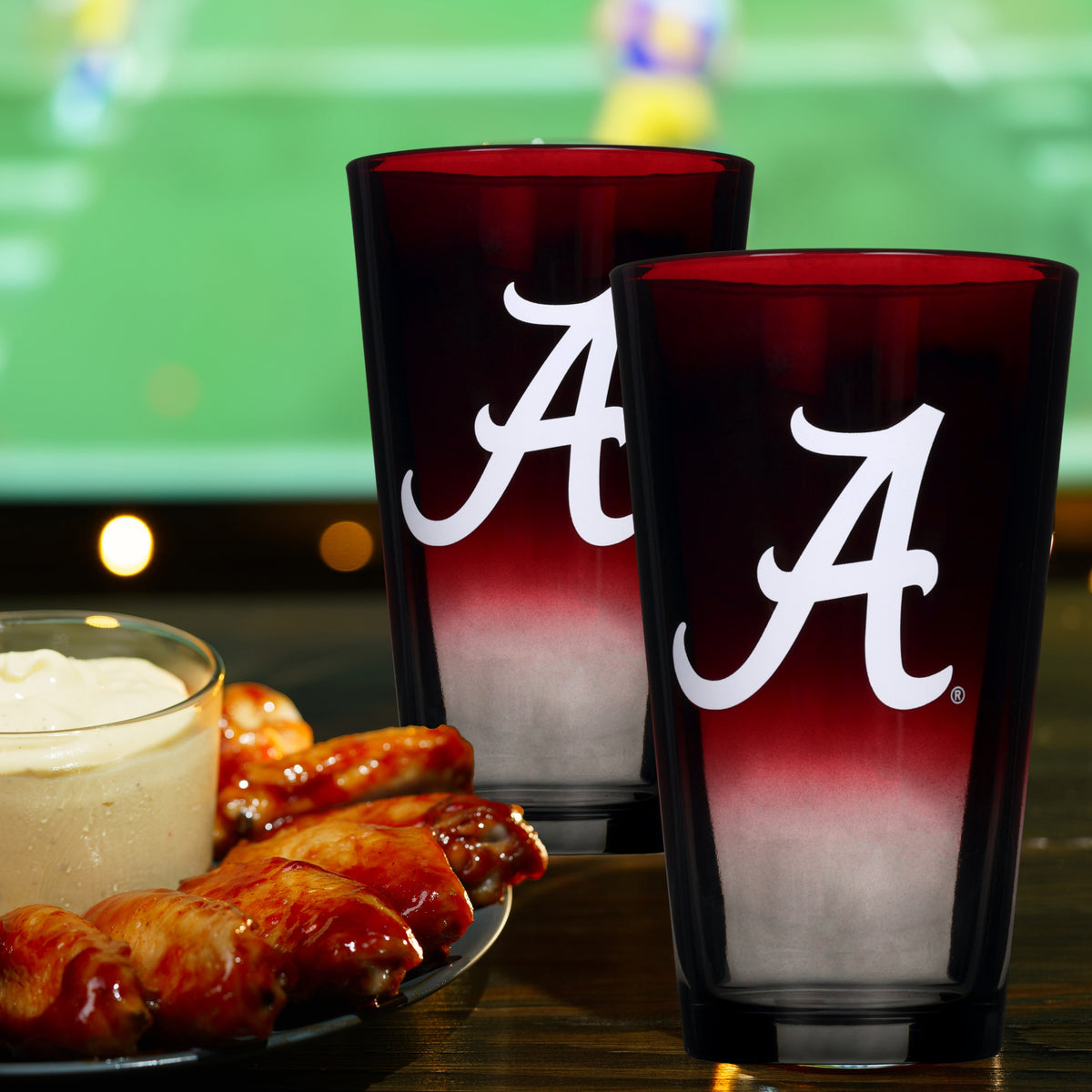 2-Pack Ombre Pint Glasses I |  University Of Alabama