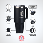 40oz Black Tumbler Lazer Engraved I |  Auburn University