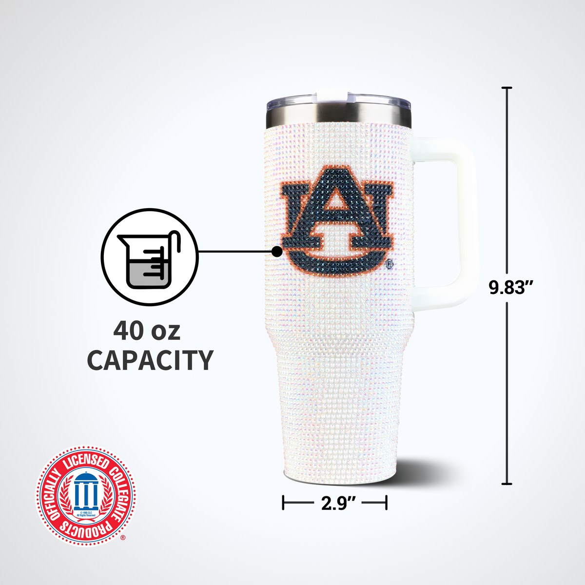 40oz Bling Colossal Tumbler | Auburn University