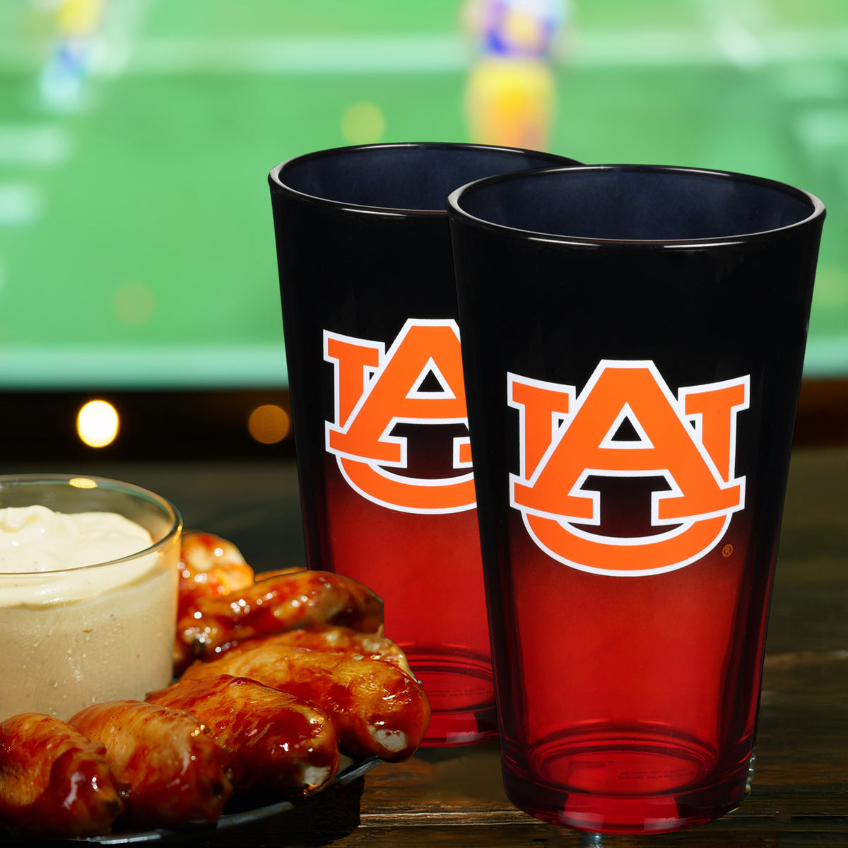 2-Pack Ombre Pint Glasses I |  Auburn University
