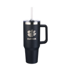 40oz Black Tumbler Lazer Engraved I |  Clemson University