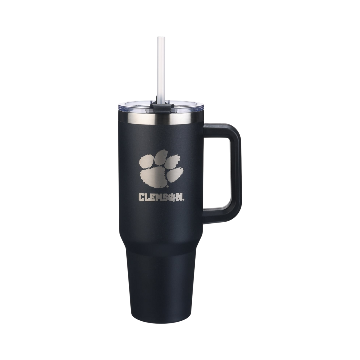 40oz Black Tumbler Lazer Engraved I |  Clemson University