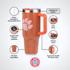40oz TC Bling Game Tumbler w/ Vintage logo I |  Clemson University