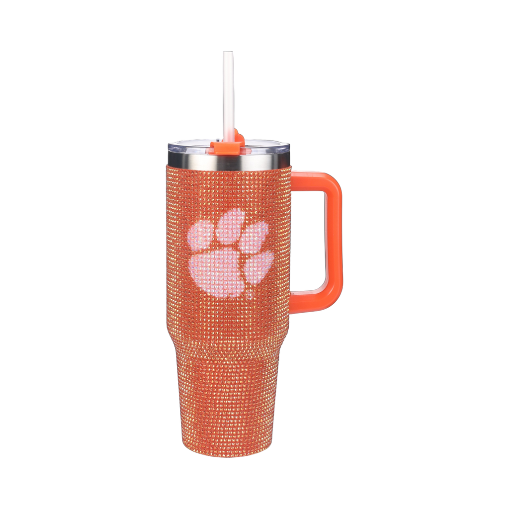 40oz TC Bling Game Tumbler w/ Vintage logo I |  Clemson University