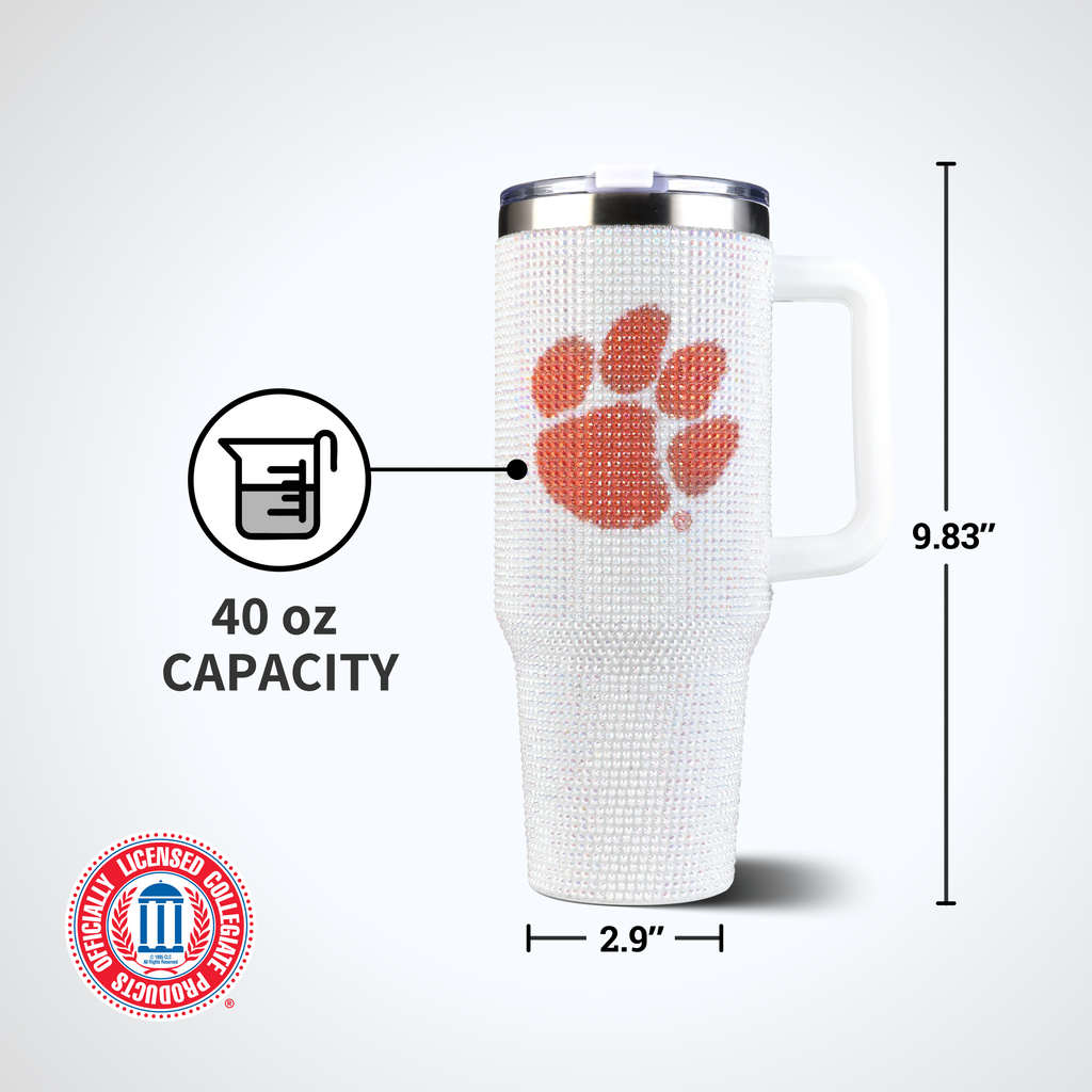 40oz Bling Colossal Tumbler | Clemson University