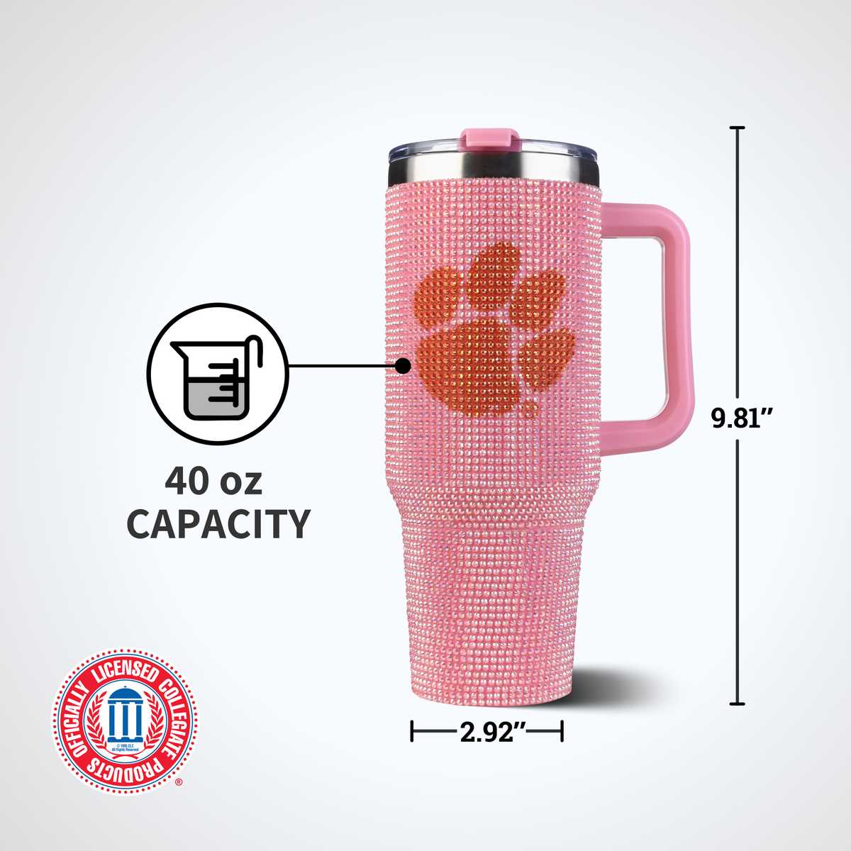 40oz Pink Bing Tumbler I |  Clemson University