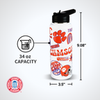 34oz Team Spirit Water Bottle I |  Clemson University