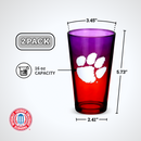 2-Pack Ombre Pint Glasses I |  Clemson University