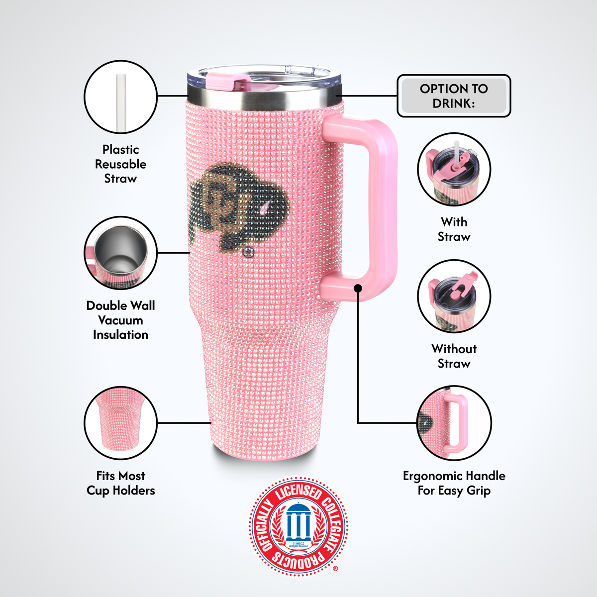 40oz Pink Bing Tumbler I |  University Of Colorado, Boulder