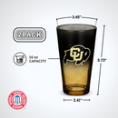 2-Pack Ombre Pint Glasses I |  University Of Colorado, Boulder