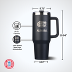 40oz Black Tumbler Lazer Engraved I |  University Of Florida