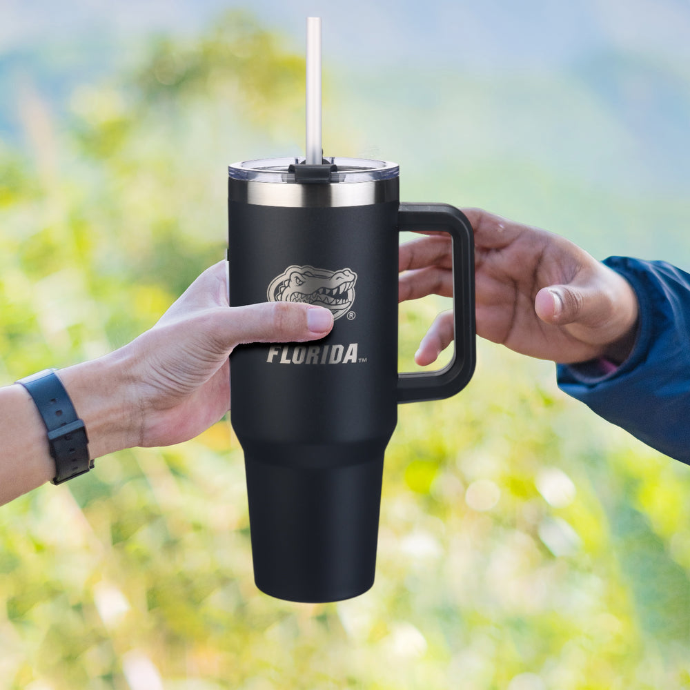 40oz Black Tumbler Lazer Engraved I |  University Of Florida