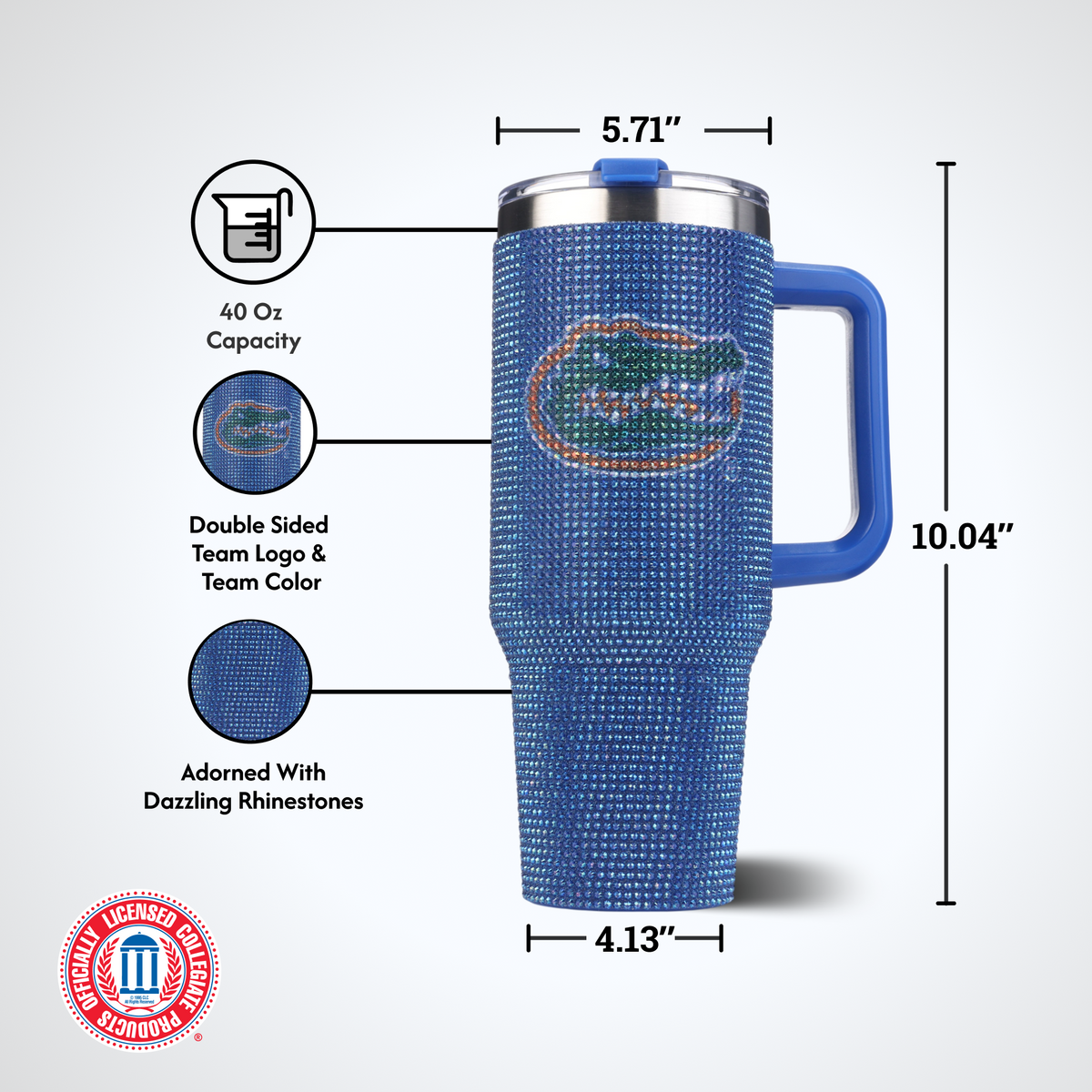 40oz TC Bling Game Tumbler w/ Vintage logo I |  University Of Florida