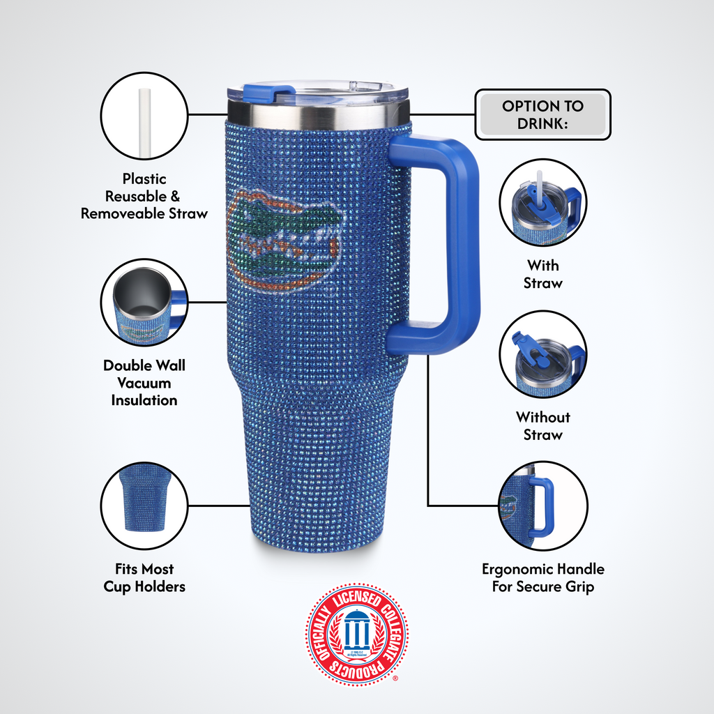 40oz TC Bling Game Tumbler w/ Vintage logo I |  University Of Florida