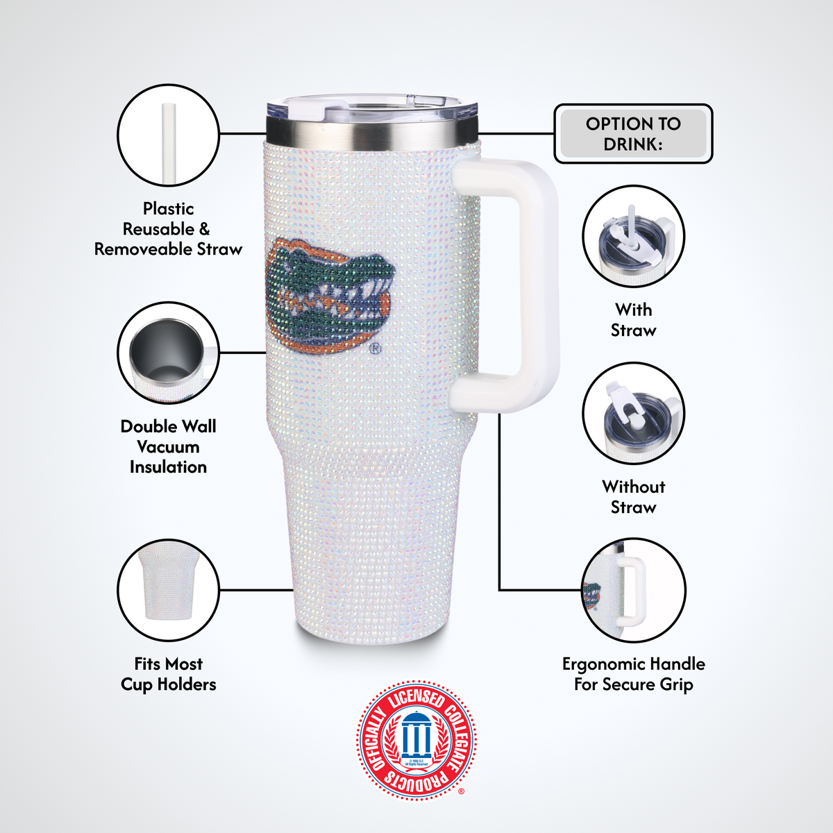 40oz Bling Colossal Tumbler | University of Florida