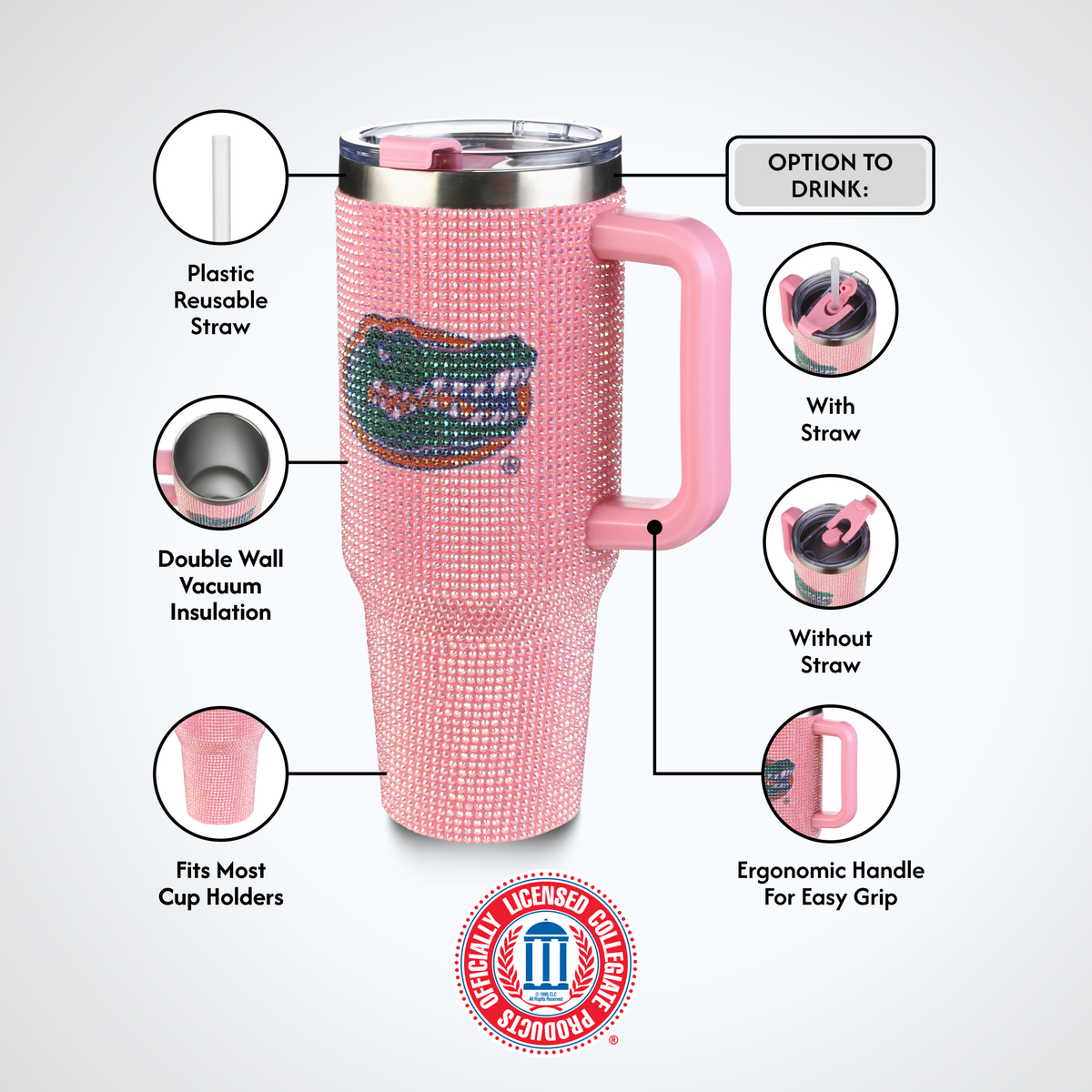 40oz Pink Bing Tumbler I |  University Of Florida