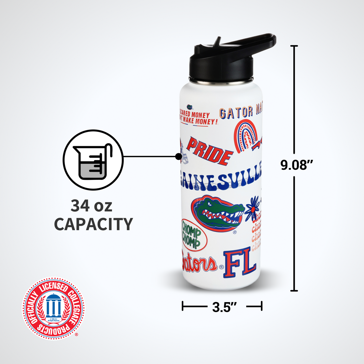 34oz Team Spirit Water Bottle I |  University Of Florida