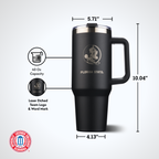 40oz Black Tumbler Lazer Engraved I |  Florida State University