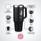 40oz Black Tumbler Lazer Engraved I |  Florida State University