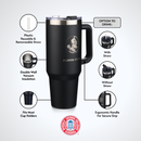 40oz Black Tumbler Lazer Engraved I |  Florida State University
