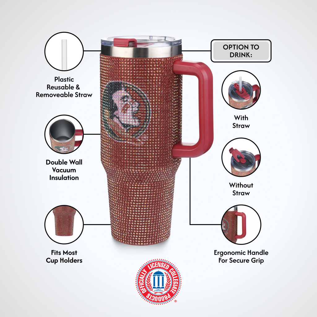 40oz TC Bling Game Tumbler w/ Vintage logo I |  Florida State University