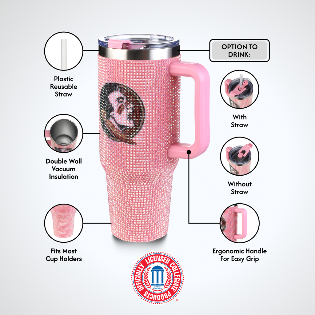40oz Pink Bing Tumbler I |  Florida State University